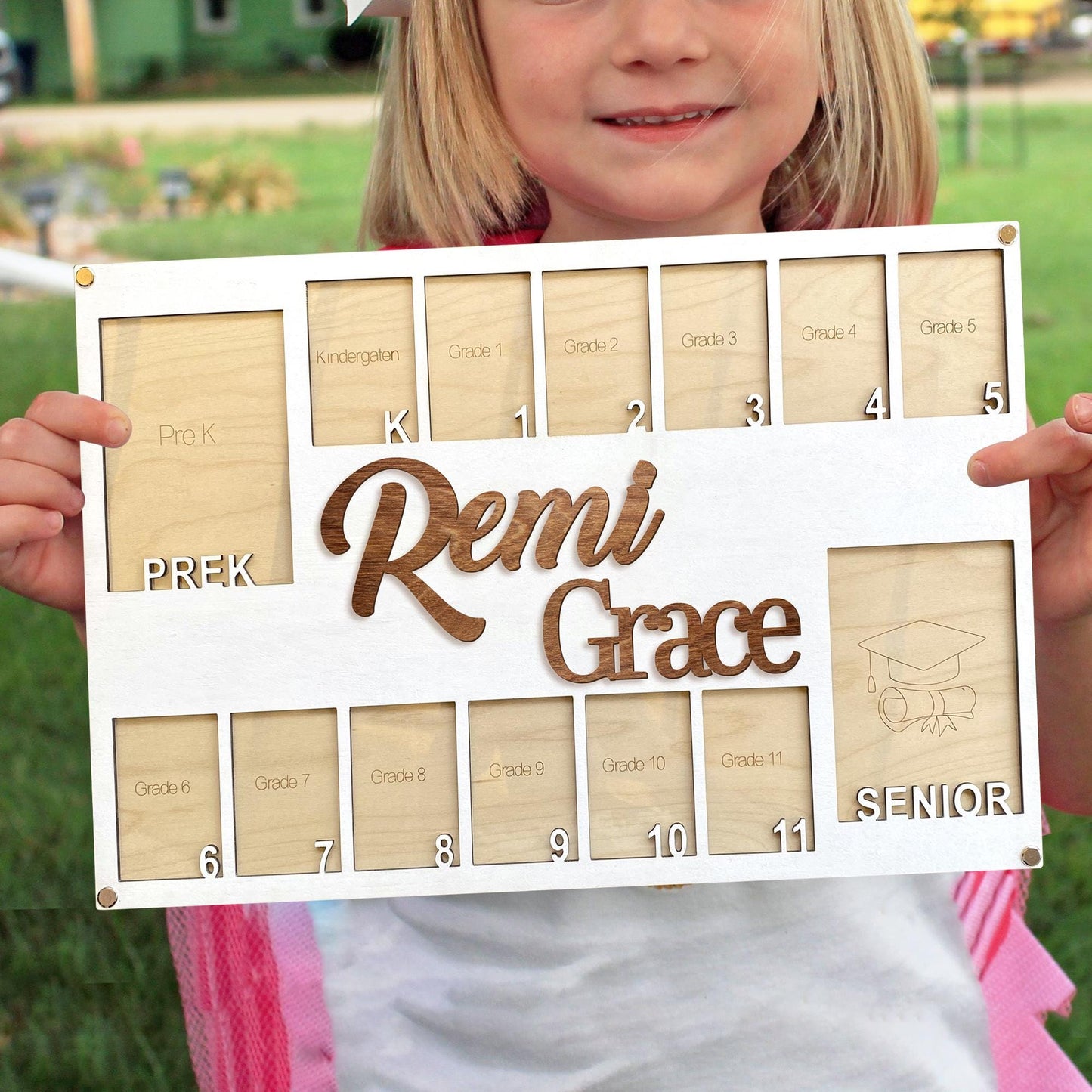 Grade School Photo Frame, Custom Pre K To Graduation School Picture Frame, Senior Picture Gift Picture Photo Frame, School Years Photo Frame
