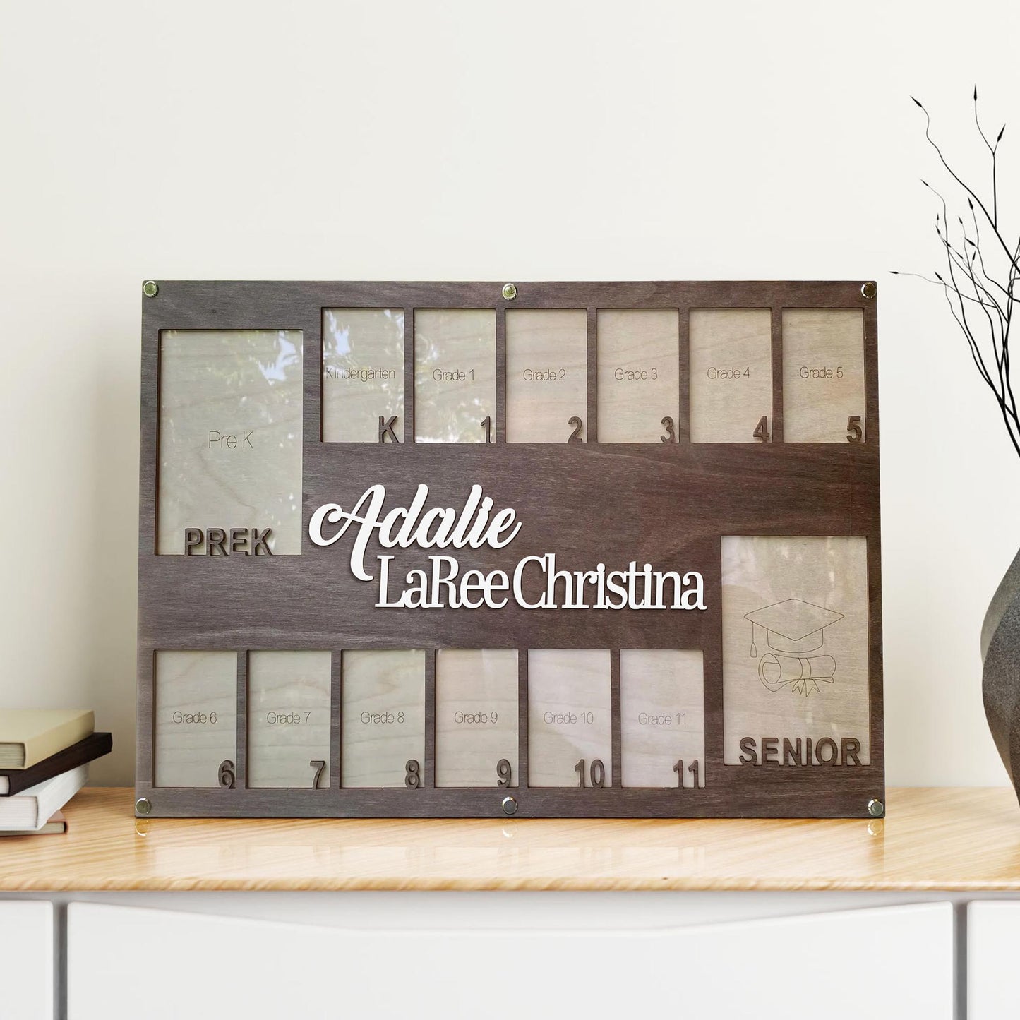 School Picture Frame Pre-k To 12, Graduation Picture Frame, Personalized School Years Picture Frame, Senior Photo Gift, Photo Frame