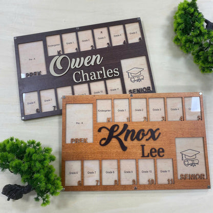 Custom Pre K To Graduation School Photo Frame, Grade School Photo Frame, School Years Photo Frame, Senior Picture Gift Picture Photo Frame