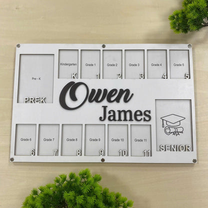 Custom Pre K To Graduation School Photo Frame, Grade School Photo Frame, School Years Photo Frame, Senior Picture Gift Picture Photo Frame