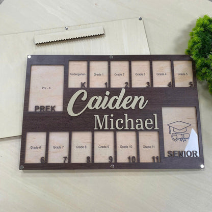 Custom Pre K To Graduation School Photo Frame, Grade School Photo Frame, School Years Photo Frame, Senior Picture Gift Picture Photo Frame