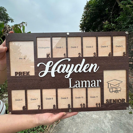 Custom Pre K To Graduation School Photo Frame, Grade School Photo Frame, School Years Photo Frame, Senior Picture Gift Picture Photo Frame