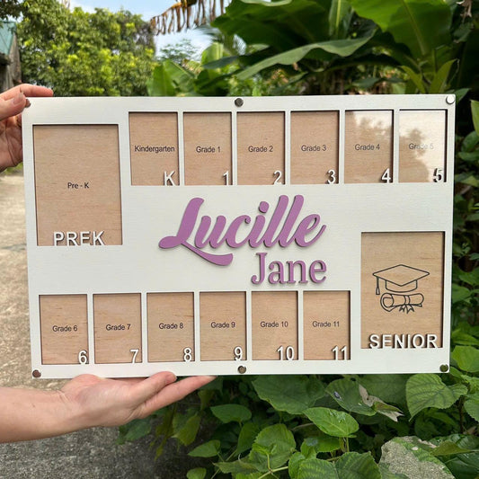 School Years Photo Frame, Pre K To Graduation School Photo Frame Custom, Grade School Photo Frame, Senior Picture Gift Picture Photo Frame