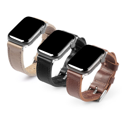 Personalized Genuine Leather Apple Watch Band Strap for Men and Women, Top Grain Leather Strap for Watches, Apple Watch Series Leather Band