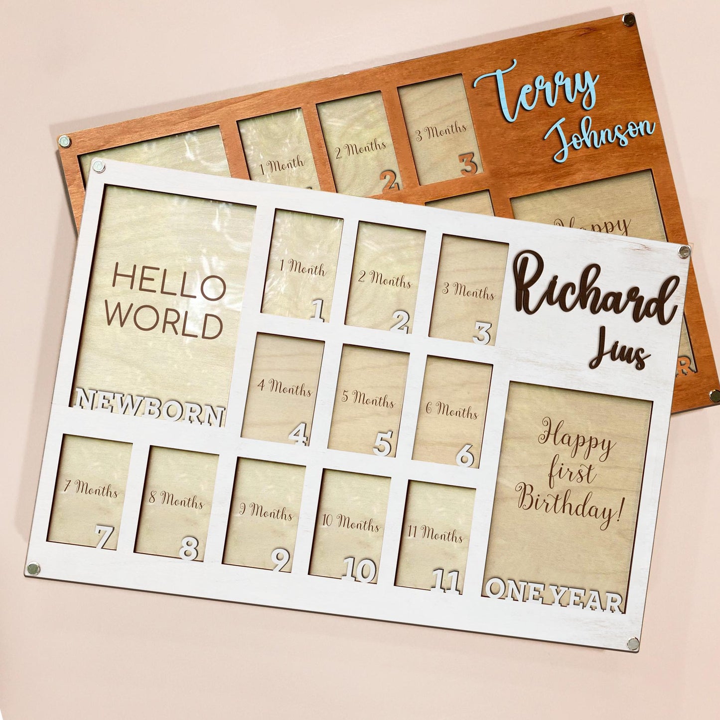 Baby First Year Picture Frame, Newborn To One Year Photo Frame, Baby Picture Frame, Monthly Milestone Baby Picture Frame Newborn Photo Frame