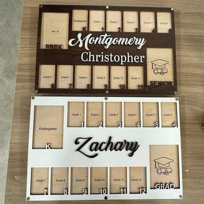 Custom School Years Photo Frame, Pre K To Senior Graduation Photo Frame, Pre K-12 Grade School Picture Frame, Custom Name School Year Frame