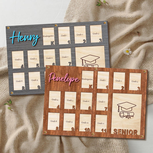 Custom Kindergarten To Grad School Picture Frame, K To Graduation School Picture Frame, School Year Picture Frame, K To Grade 12 Photo Frame