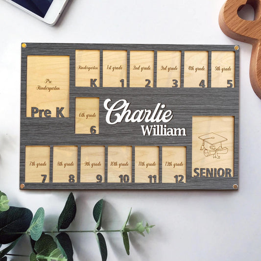 Custom Pre K To Graduation School Photo Frame, School Years Photo Frame, Pre K To Grad School Photo Frame, Senior Picture Photo Frame Gift