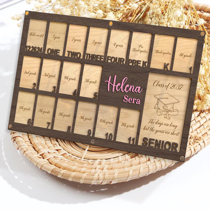 Custom Birth Through Graduation School Years Photo Frame, Pre K Kindergarten To Grad School Picture Frame, Birth To Grad School Photo Frame