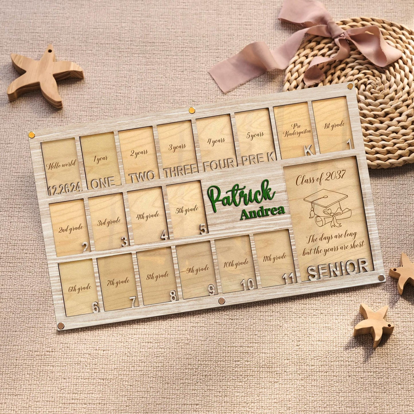Custom Birth To Graduation School Years Photo Frame, Birth To Grad School Picture Frame, Kindergarten Pre K To Grad School Picture Frame