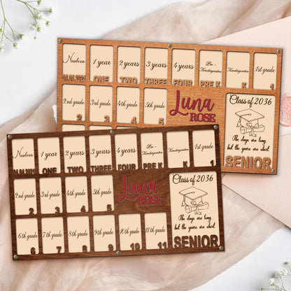 Custom Birth Through Graduation School Years Photo Frame, Pre K Kindergarten To Grad School Picture Frame, Birth To Grad School Photo Frame