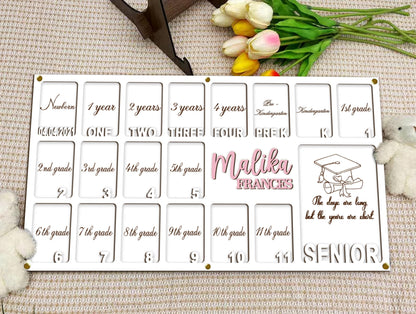 Custom Birth Through Graduation School Years Photo Frame, Birth To Grad Photo Frame, Pre K To Grad Kindergarten To Grad School Picture Frame
