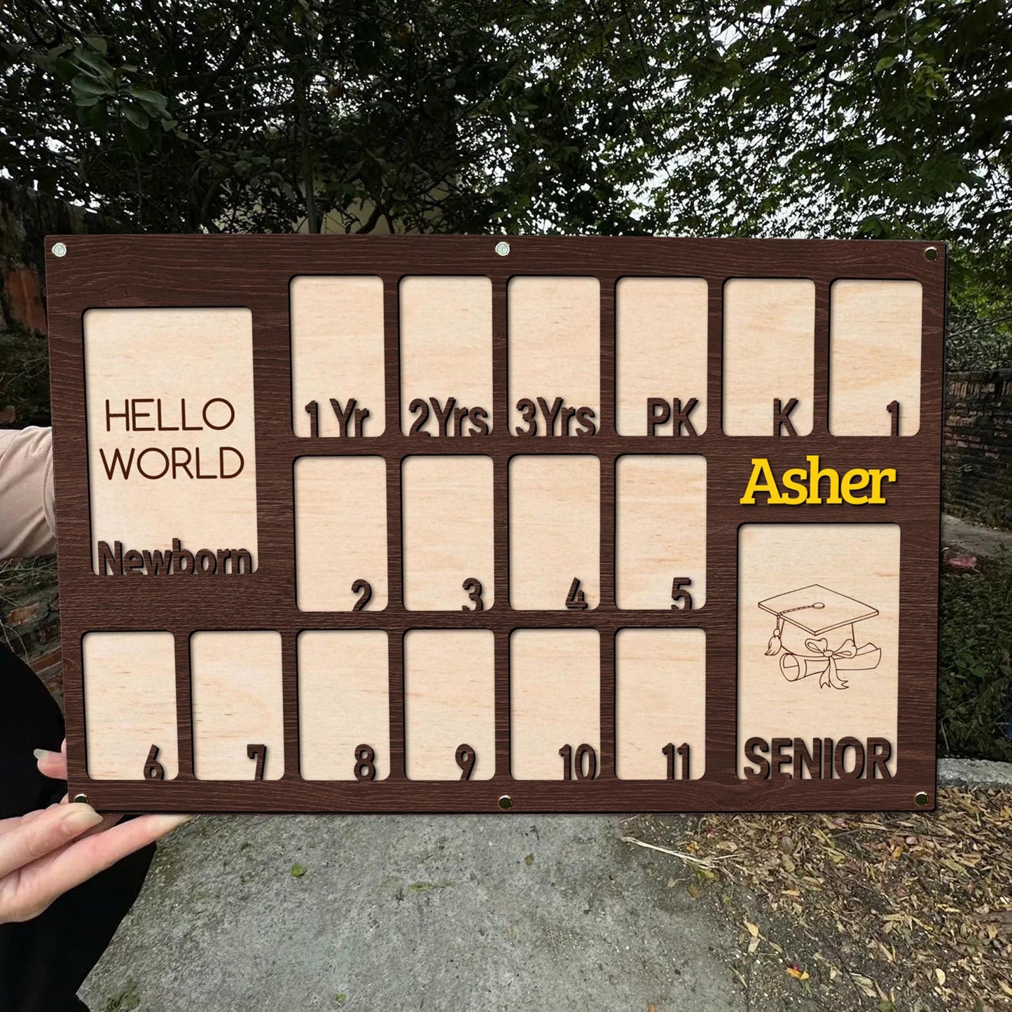 Custom Birth To Graduation School Years Photo Frame, Birth To Senior School Picture Frame, Pre K To Grad Kindergarten To Grad School Frame