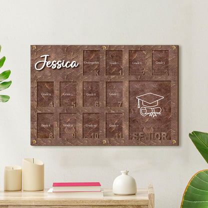 Custom Kindergarten To Grad School Picture Frame, K To Graduation School Picture Frame, School Year Picture Frame, K To Grade 12 Photo Frame