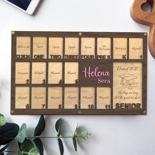 Custom Birth To Graduation School Years Photo Frame, Birth To Grad School Picture Frame, Kindergarten Pre K To Grad School Picture Frame