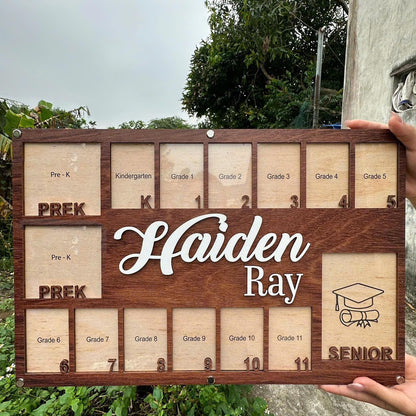 Custom Pre K To Senior Photo Frame, School Years Photo Frame, Prek To Graduation School Picture Frame, Custom Name School Year Picture Frame