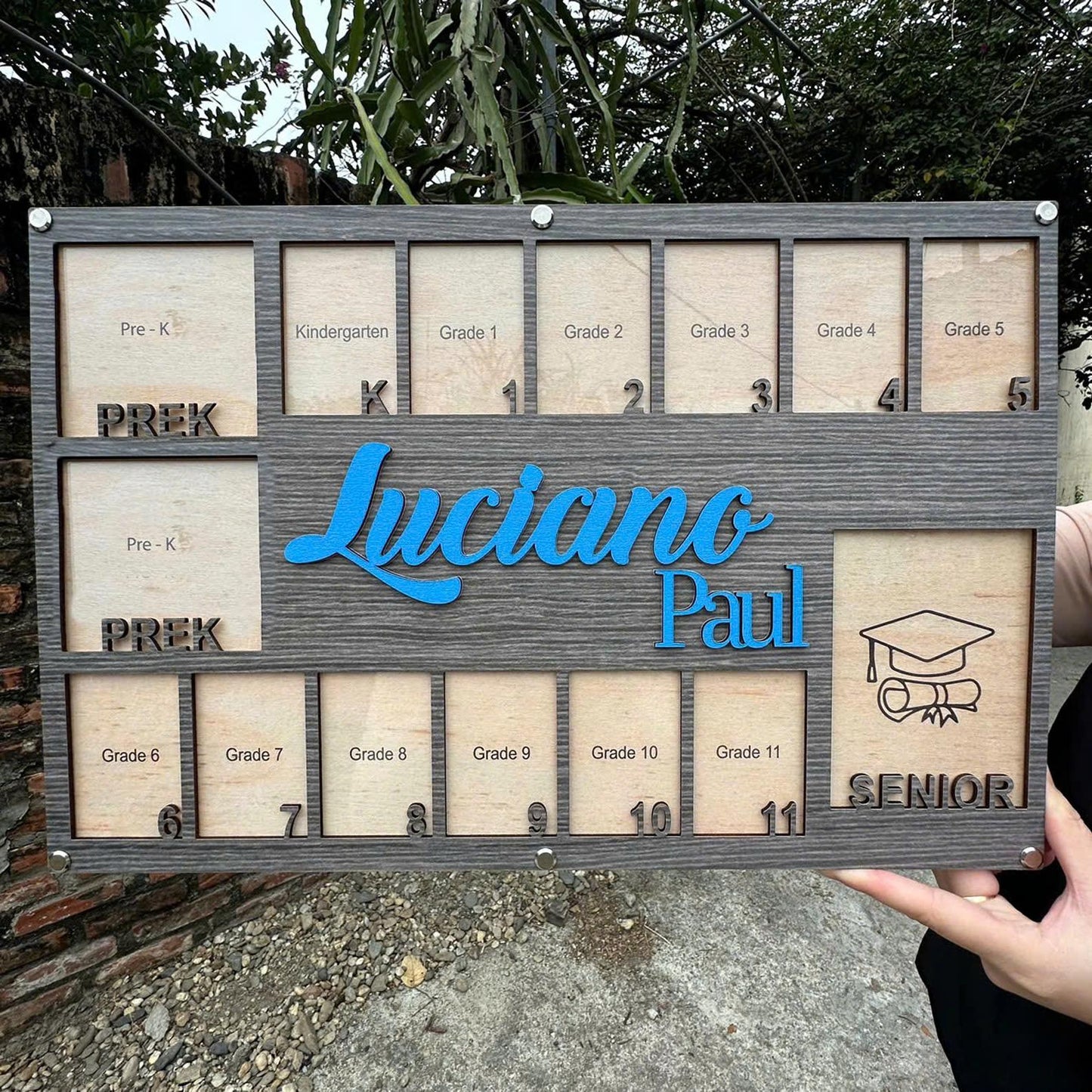 Custom Pre K To Senior Photo Frame, School Years Photo Frame, Prek To Graduation School Picture Frame, Custom Name School Year Picture Frame