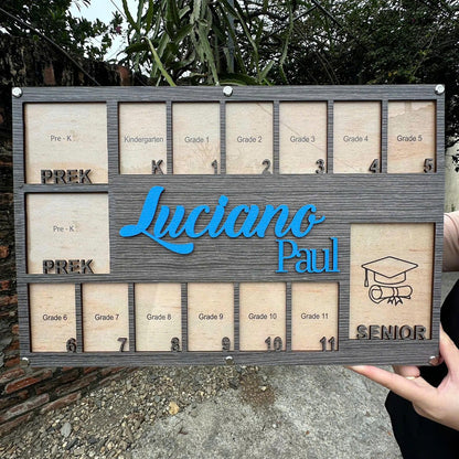 Custom Pre K To Senior Photo Frame, School Years Photo Frame, Prek To Graduation School Picture Frame, Custom Name School Year Picture Frame