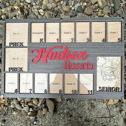 Custom Pre K To Senior Photo Frame, School Years Photo Frame, Prek To Graduation School Picture Frame, Custom Name School Year Picture Frame