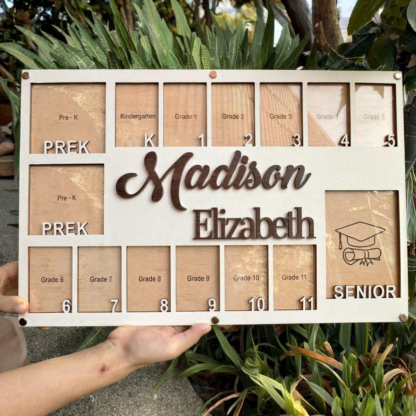 Pre K To Graduation School Photo Frame, Custom School Years Photo Frame, Pre K To Senior School Photo Frame, Senior Picture Gift Photo Frame