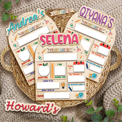 Personalized First Day Of School Sign, Back To School Interchangable Sign, Reusable Photo Prop First Day Of School Sign, School Board Signs
