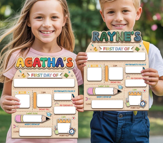 Personalized First Day Of School Sign, Back To School Sign, Kindergarten Back To School Board, Custom First Day Last Day Of School Sign