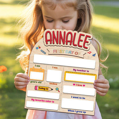 Customized First Day And Last Day Of School Sign, 1st Day Of School Sign, Dry Erase School Sign, Back To School Sign For Photo, School Board