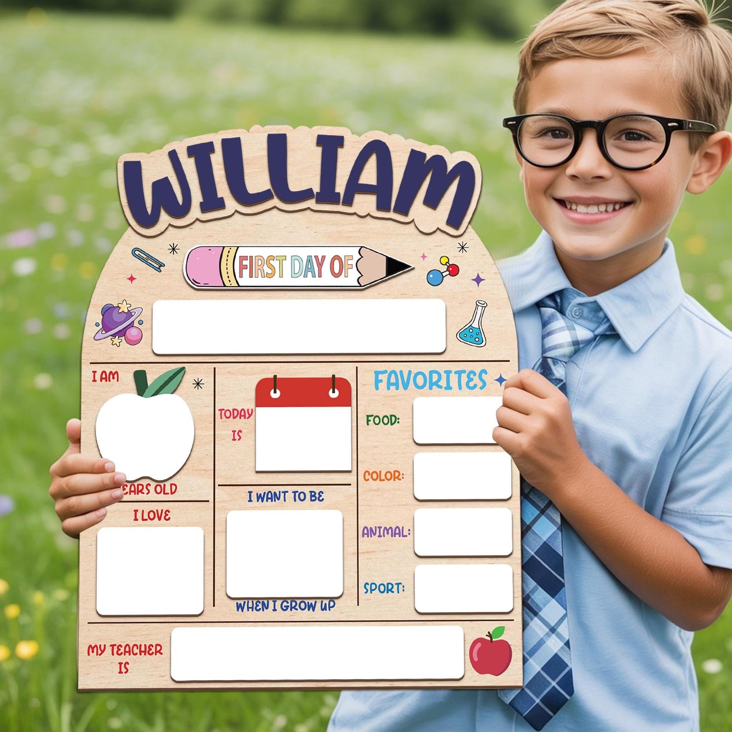 Custom 1st Day Of School Board, Custom First Day Of School Sign, Back To School Sign For Kids, First Day Of Kinder Pre K Sign, Student Gifts