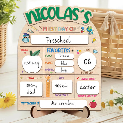 Personalized First And Last Day Of School Sign, Back To School Sign For Photos, Custom Name 1st Day Of School Board, 1st Day Of School Signs