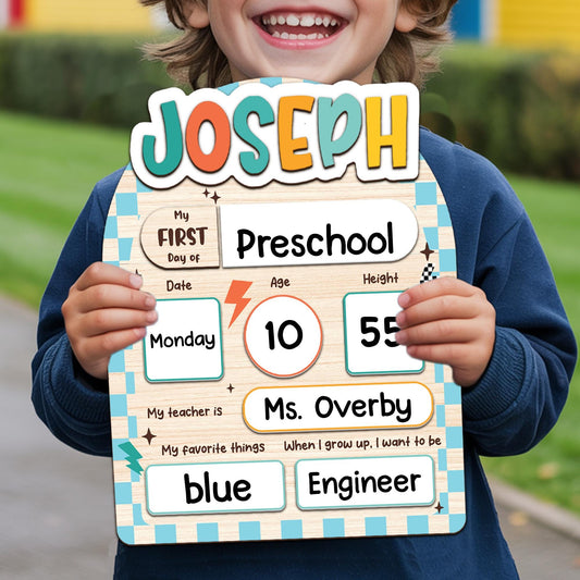 Custom First & Last Day School Sign, First Day Of School Board, Back To School Sign, Kindergarten 1st Day Of School Sign, School Photo Prop