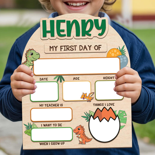 Cusstom First & Last Day Of School Sign, Reusable Back To School Sign For Photo Prop, 1st Day Of School Sign , Custom First Day School Sign