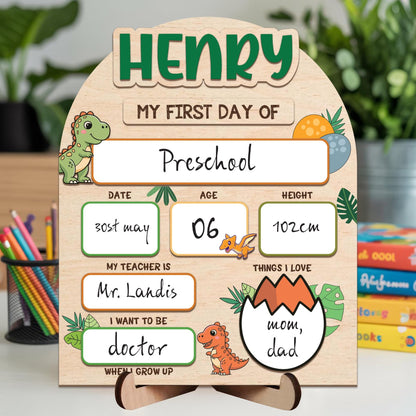 Cusstom First & Last Day Of School Sign, Reusable Back To School Sign For Photo Prop, 1st Day Of School Sign , Custom First Day School Sign