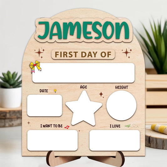 Personalized First Day Of School Sign, Reusable Back To School Sign For Photos, School Board, 1st Day Of School Sign, Dry Erase School Sign