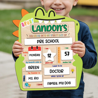 Custom First And Last Day School Sign, Back To School Sign, First Day Of School Board For Prop Photos, Kindergarten 1st Day Of School Sign